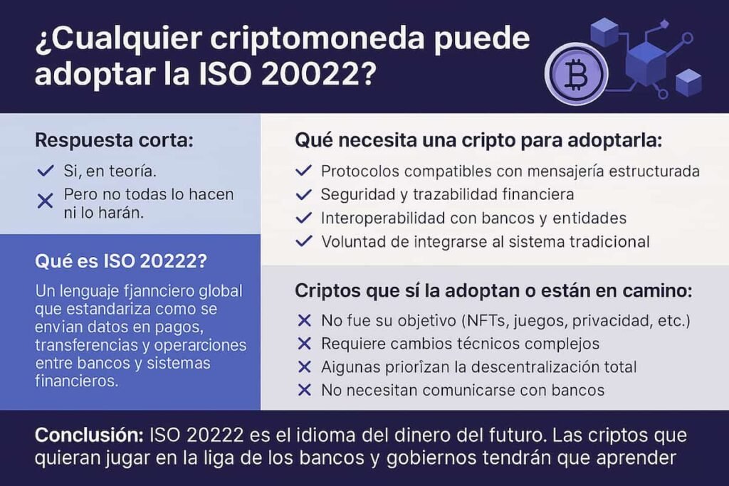cualquier criptomoneda puede adoptar la iso 20022 cualquier criptomoneda puede adoptar la iso 20022