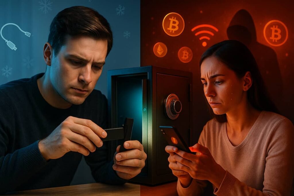 Diferencias entre billetera fria y caliente