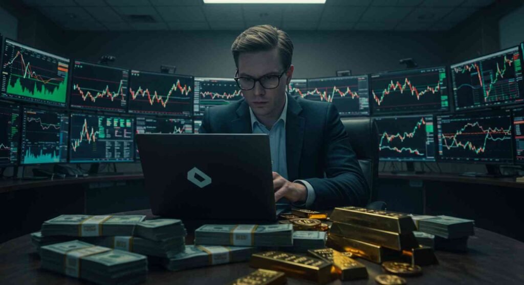 mejores criptomonedas para invertir a corto plazo, trader operando en vivo