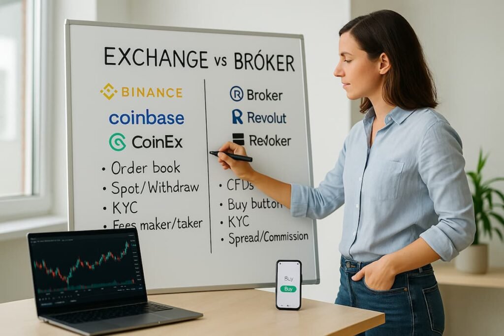 Diferencias entre un exchange y un bróker